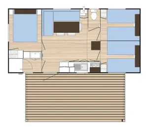 Plan Mobil Home Espace 3 chambres