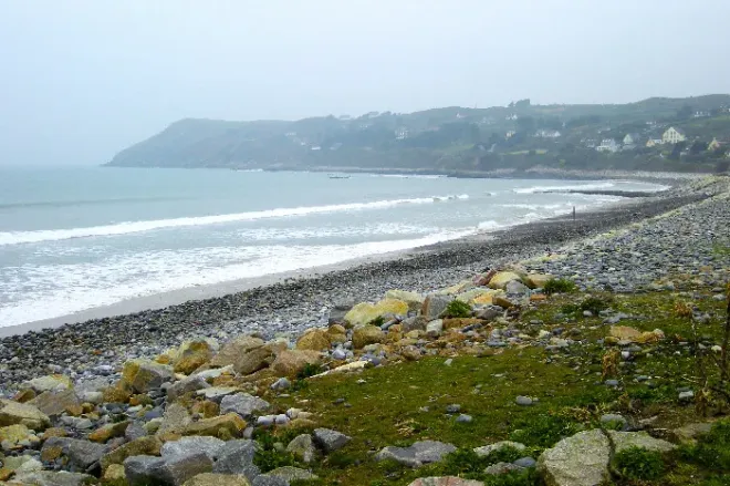 Plage de Sciotot dans la Manche, Normandie