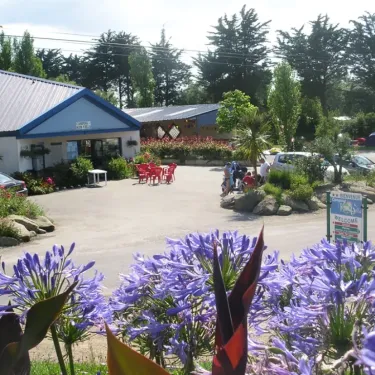 Camping Ker Vella avec mobile home et arbre