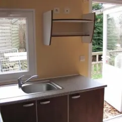 Mobil Home 3 Chambres 6 personnes Le Clos de Banes - cuisine avec évier