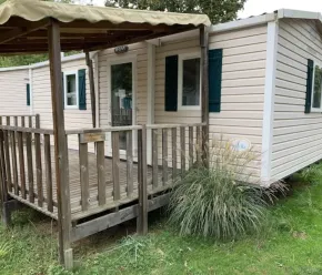 Mobil Home 2 Chambres - 5 personnes - Le Clos de banes avec balcon en bois