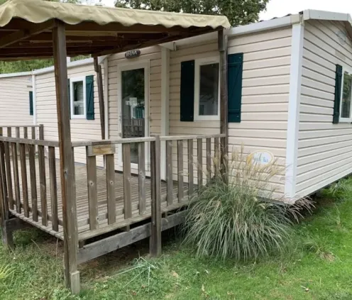 Mobil Home 2 Chambres - 5 personnes - Le Clos de banes avec balcon en bois
