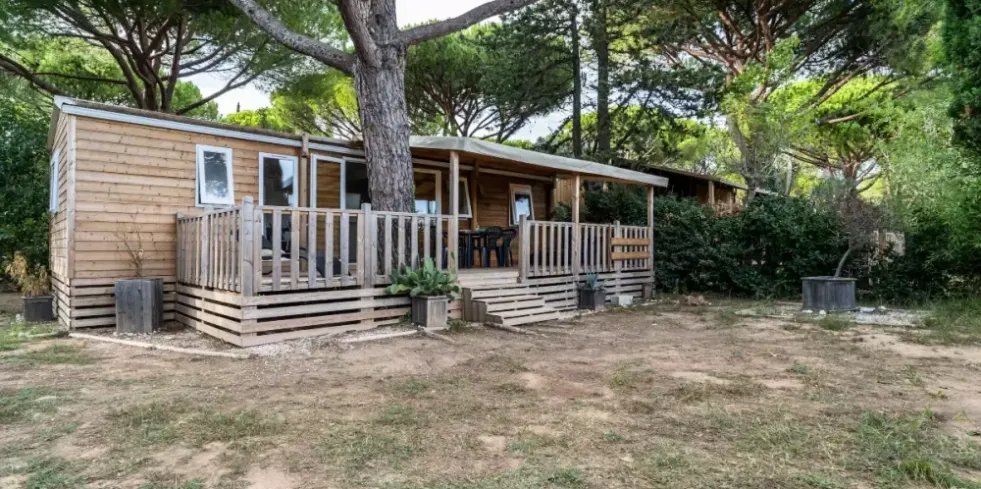 Mobil Home Konfort Clim 3 Chambres TV - 6 Pers. - Camping Ecolodge l'Etoile d'Argens