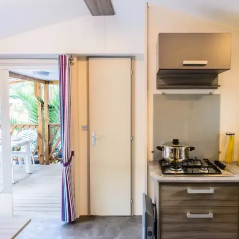 Mobil Home Confort Clim 2 Chambre TV - 4 Pers. - Camping La Croix du sud