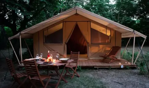 Tente Lodge Cotton Nature sans San. 2 Chambres - 5 Pers.