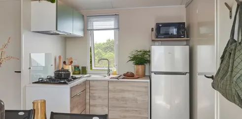 Mobil Home Modulo 2Ch - 4P - Camping Les Peupliers cuisine