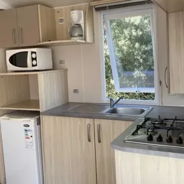 Mobil Home Loisir S 2CH - Camping Les Sables d'Argent, cuisine équipée