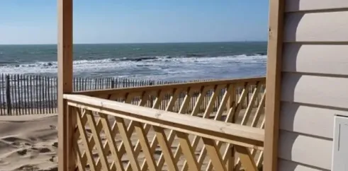 Terrasse en bois avec vue sur la mer - Mobil Home Ophea S 2CH - Camping Les Sables d'Argent