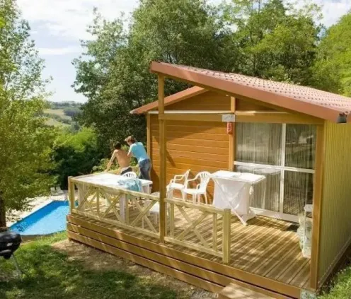 Cottage 2CH - 4P - Camping Le Bourdieu avec piscine et terrace