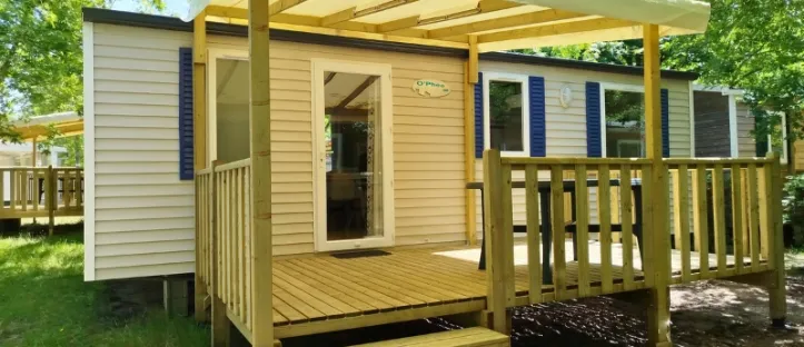 Mobil Home Aqua 3 Chambres - 6 Personnes - Terrasse semi-couverte