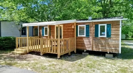 Mobil Home Aqua 2 Chambres - 4/5 Personnes - Terrasse semi-couverte