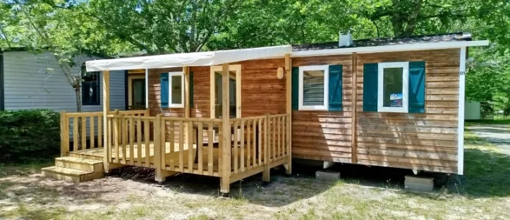 Mobil Home Aqua 2 Chambres - 4/5 Personnes - Terrasse semi-couverte