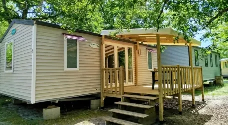 Mobil Home Aqua Espace 2 Chambres - 4/6 Personnes - Terrasse semi-couverte 