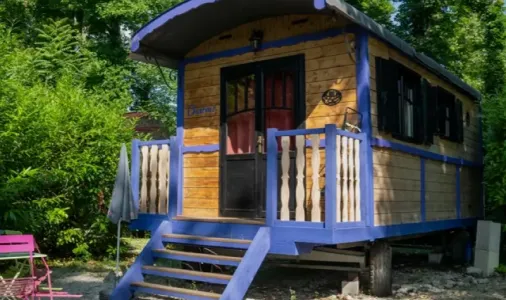 Roulotte-Gîte Premium 2 Chambres - 5 Personnes