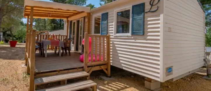Mobil Home Aqua 2 Chambres - 4 Personnes - Terrasse semi-couverte