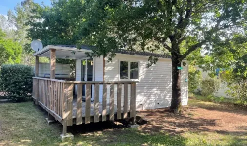 Mobil Home Aqua 2 chambres 4 personnes Terrasse Semi-Couverte