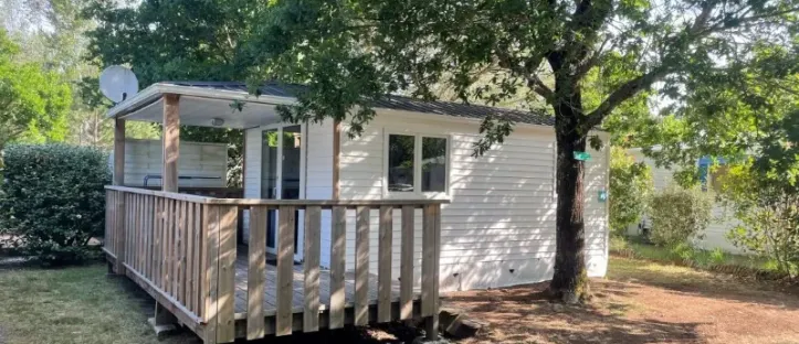 Mobil Home Aqua 2 chambres 4 personnes Terrasse Semi-Couverte