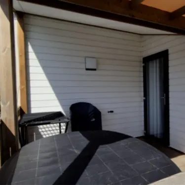 MH Confort + 2CH – 4P - Camping Paradis Les Jonquilles, terrasse extérieure