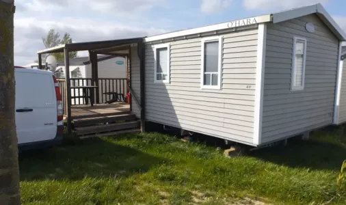 Mobil Home Aqua 1 Chambre 2 Personnes Terrasse Semi-Couverte Clim TV