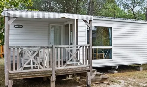 Mobil Home Aqua 2 Chambres 4 Personnes Terrasse semi-couverte