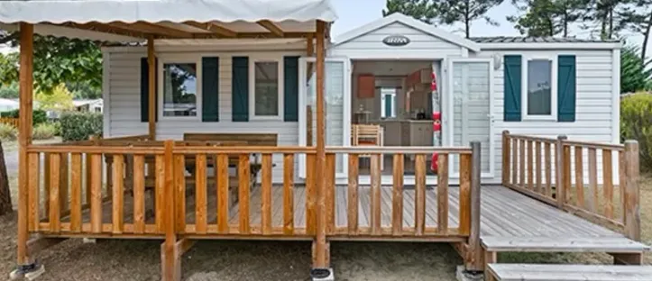 Mobil Home Aqua 3 Chambres 6 Personnes Terrasse semi-couverte