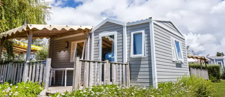 Mobil Home Aqua 2 chambres 4 Adultes et 2 Enfants Terrasse semi-couverte