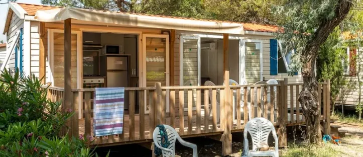 Mobil Home Aqua 2 chambres 4 Adultes et 2 Enfants Terrasse semi-couverte Clim