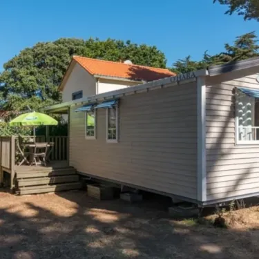 Mobil Home Eco 3CH - 6P - Camping du Bord de Mer avec terrasse et parasol
