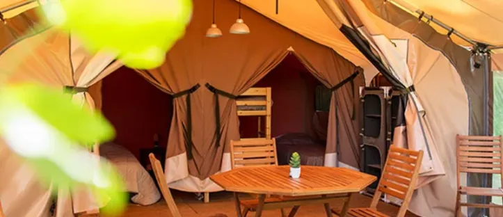 Tente Lodge 2 Chambres 5 Personnes Sans sanitaires