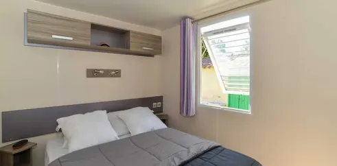 Chambre du Mobil Home Hibiscus 2 Chambres 4/6 Personnes - Nai'a Village - Camping Paradis