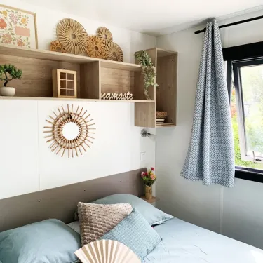 Chambre du Mobil Home Premium 2CH 4P - Camping Val de Cesse