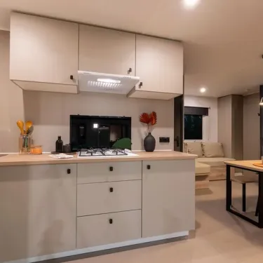 Mobil Home Confort 2 Chambres 4 Personnes - le Rompval : cuisine moderne