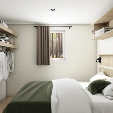 Chambre dans Mobil Home Eden Falun 2 Chambres 4 Personnes - Camping Paradis Les Nobis d'Anjou