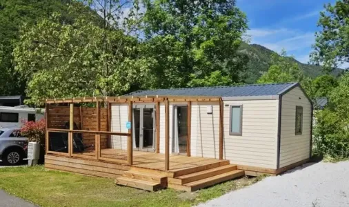 Mobil Home Aqua 2 Chambres 4/6 Personnes Terrasse semi-couverte Clim TV