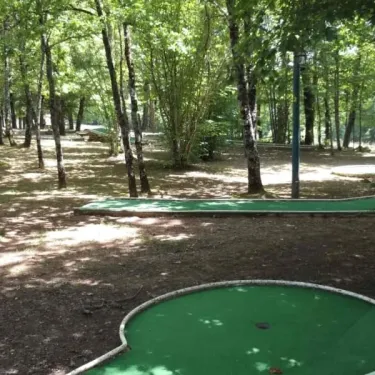 Terrain de mini-golf en forêt, Camping Lac aux Oiseaux