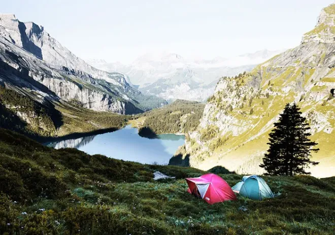 Camping à la montagne