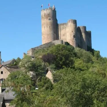 Château de la région avec Camping Le Bosquet 12 en arrière-plan