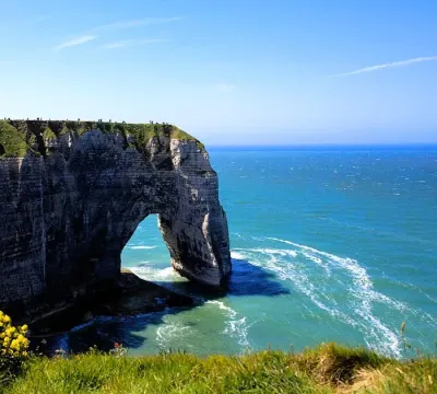 Falaise d'Etretat en Seine-Maritime, Normandie