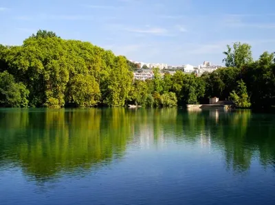 Lac du parc de la Tête d'Or à Lyon, Rhône