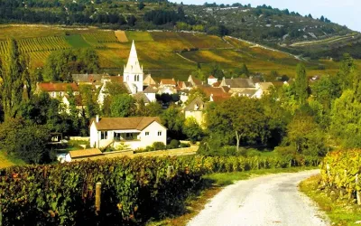 Village Auxey-Duresses en Côte d'Or, Bourgogne