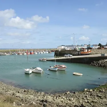 Port avec bateaux amarrés près du Camping Le Bois d'Amour - 29
