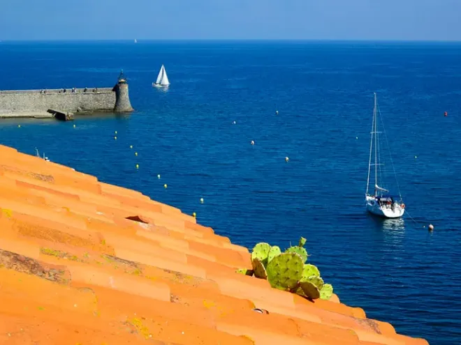 Vue sur le Port-de-Collioure, Pyrénées-Orientales