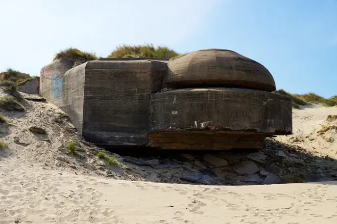 Bunker allemand, plage de Dunkerque, Nord