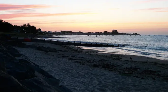 Coucher de soleil, plage à proximité de La Tranche-sur-mer