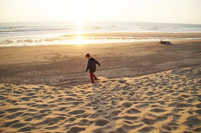 Plage de Biscarrosse dans les Landes, Océan Atlantique