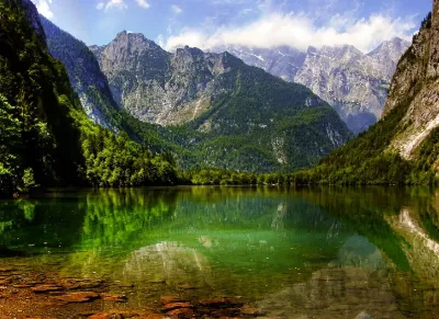 Lac de Königssee en Bavière, Allemagne