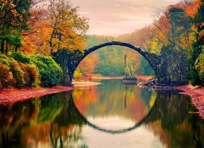 Pont de Rakotz à Gablenz, Allemagne