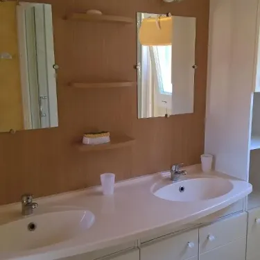 Salle de bain du chalet Prestige 3 chambres, Domaine de L'Auzance